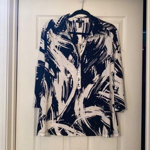 Alfani black and white with silver button front.  NWOT Excellent condition!